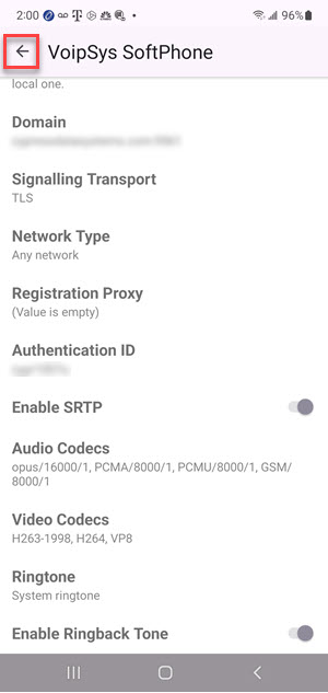 Image: Scroll down, enter missing data, click back arrow